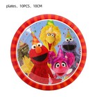 Cartoon Sesames Street Birthday Party Decoration Elmo Disposable Party Plate Lat
