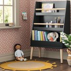 Modern Tall Three Shelf Kids  Bookshelf Dark Gray - Pillowfort