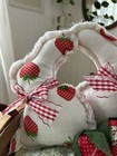 Rabbit Bunny Bowl Filler Vintage Fresh From The Strawberry Patch      handmade 6