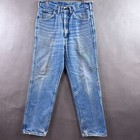 Vintage Osh Kosh Jeans Men 30x28 Blue Bgosh Flannel Lined Washout Faded Usa Made