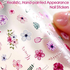 Gel Nail Stickers For Nail Art  3d Embossed Summer Flower And Butterfly Decals