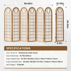 6 Panel Shoji Room Divider Folding Privacy Screen Light Brown