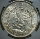 1899-zs__ms 62__un Peso  Silver__zacatecas  Mexico__cap And Ray  Coin