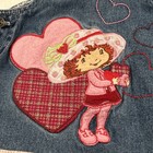 Vintage Y2k Strawberry Shortcake Denim Overalls Jumper Dress 2t Berry Wear