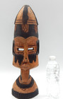 Vtg African Wood Carved Hand Painted Ornate 17  Tribal Mask Ghana Wall Art Folk