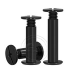 Black Chicago Screws A2 Stainless Steel Belt Bolt Craft Stud Bind Rivet M3 M4