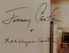 President Jimmy Carter   First Lady Rosalynn Carter  Signed Photo Full Signature