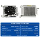 Dc12v Hydraulic Oil Cooler Hmz12 Air-cooled Radiator 60l min For Mini Excavator
