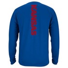 Kansas Jayhawks Ncaa Adidas Men s Blue Long Sleeve Climalite T-shirt