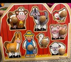 Melissa   Doug Wooden Chunky Peg Puzzles Lot Of 5   Animals  Shapes numbers