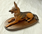 Helmut Diller   Anri Hand Carved Wooden Dog Figurine   German Shepherd
