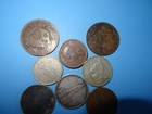 Mix Lot 8  Old World Coins From Europe And The World 1800 s   1900 s
