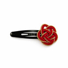 Mizuhiki Hair Pin Red   gold Japanese Knot Handmade Japan Gift Women
