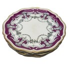 Vintage Nice Plates  With Floral Urn Design  Set Of Six