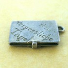 Vintage  Antique German 800 Silver Unforgettable Days Miniature Charm Locket