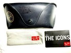 New Ray Ban Genuine Black Sunglasses Eyeglasses Case Snap Closure Belt Loop