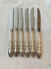 Vintage Oneida 1881 Rogers Baroque Rose Dinner Knives Silverplate - Lot Of 6