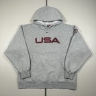 Vtg Nike Men s Usa Soccer Center Swoosh Hoodie Sweatshirt Size Small World Cup