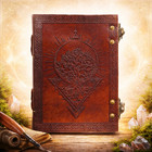 Handmade Leather Journal 7x5 Vintage Diary Notebook Double Lock Writing Book