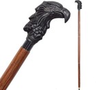 Wooden Walking Stick  Brass Handle Cane  Nautical Vintage Style Designer 