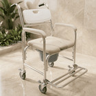 Commode Chair Shower Wheelchair Medical Toilet Seat Aluminum Heavy Duty Disabled