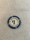 Vintage  1 Casino Chip From The Bellagio Casino In Las Vegas