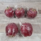 Realistic Apples Faux Fruit Decorative 5 Artificial Red Delicious Harvest Decor