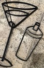 Wrought Iron Metal Martini   Shaker Wall Art Decor Mod Bar Decor 22    Retro Rare