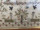 Sampler Isabella Muff Aged 10 1839 Adam   Eve Ruth Verse A f Some Damage Framed