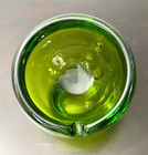 Vintage Mcm Viking Glass Orb Ashtray Green Atomic Sphere Mid Century