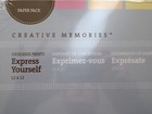 Express Yourself 18-pc Double Sided Paper Pack Scrapbook Creative Memories 