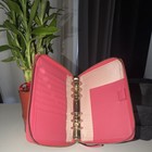 Kate Spade New York Pink Leather Women s Organizer Planner Zippered Ring Binder