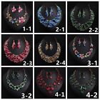 Exquisite Fashion Crystal Rhinestones Wedding Earring Necklace Jewelry Set