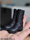       1 6 Kumik Shoes Black Widow Catwoman Women Black High Heeled Boots Us Seller      