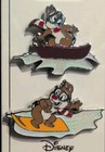 Disney 2020 Christmas Chip And Dale 2 New Pins On Card Sledding Pin Trading Noc 