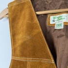 Vintage Leather Vest Mens Size 46 Western Cowboy Festival Boho Rustic Rodeo 