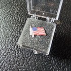 Sterling Silver Pin Tie Tack Lapel American Flag 