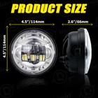60w 4 5 Inch Led Passing Lights Spot Fog Lamp 4-1 2  Chrome For Harley Davidson