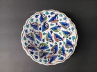 Fettah Gini Kutahya T  rkiye Bowl     Ships Nautical - Hand Made - Waved Rim
