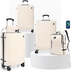 35 Piece Luggage Set Expandable Abs pc Hardshell Carry On With Spinner   Tsa