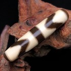 Himalayan Tibetan Dzi Bead Old Agate Tiger Teeth Totem Amulet Pendant 50  13  11mm