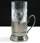 Russian Tea Glass Holder Podstakannik - Soviet   Ussr Stainless Steel Drink Ware