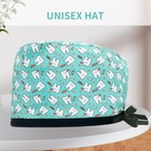 Unisex Surgical Scrub Cap Doctor Nurse Cotton Hemmed Hat Women Men Adjustable