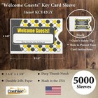 5000 Hotel Key Card Holder  Room Card Sleeve  welcome Guests  2-3 8  X 3-1 2 