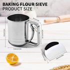 Sifter For Baking Flour Sifter  3 Cup Stainless Steel  Great Double-layer Baking