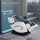 Zero Gravity Full Body Massage Chair Voice Control Music Remote Timer Silver