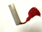 Tiffany   Co  Sterling Silver 925 Vtg Baby Comb Italy With Red Tassel 3in