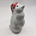 Isabel Bloom Penguin Red Hat Sculpture Christmas Figurine 2007 Signed