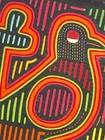 Vtg Kuna Birds Mola Panama Guna Hand Stitch Textile 17   x13   