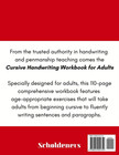 Cursive Handwriting Workbook For Adults  Learn Cursive Writing For Adults  adult